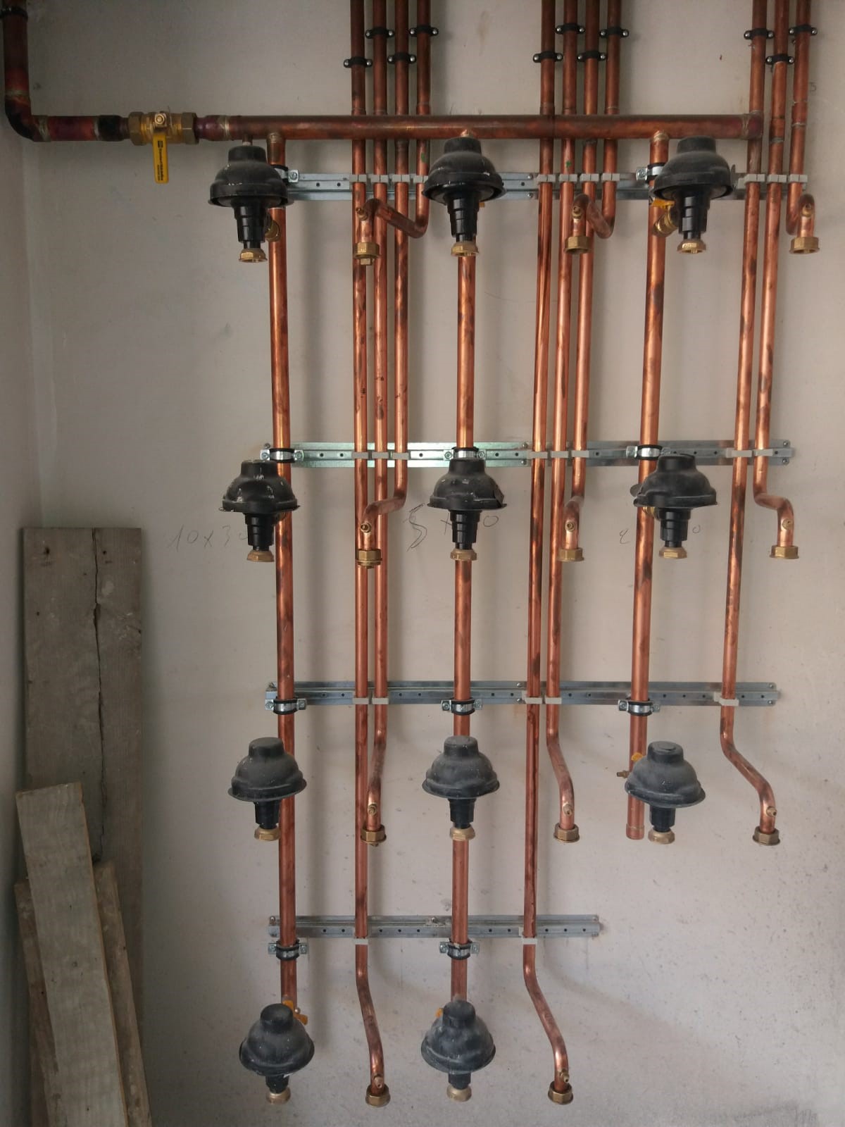 Instalación de canalización de gas